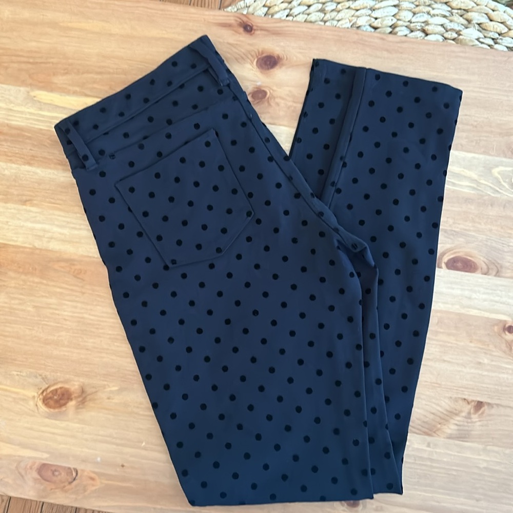 JCREW Velvet Polka Dot Skinnies